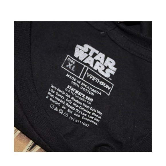 Star Wars Black T-Shirt Size XL Millennium Falcon - Picture 7 of 7